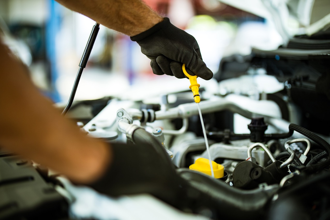 Perda de óleo em um carro