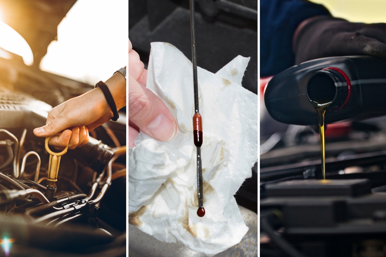 Nível de óleo do carro